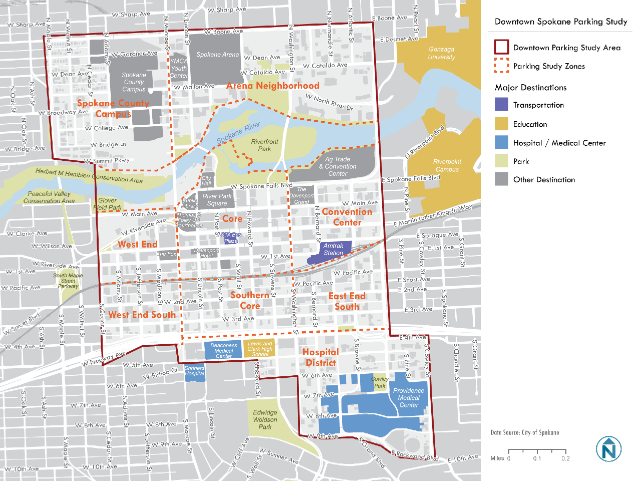 Downtown Parking Study Map