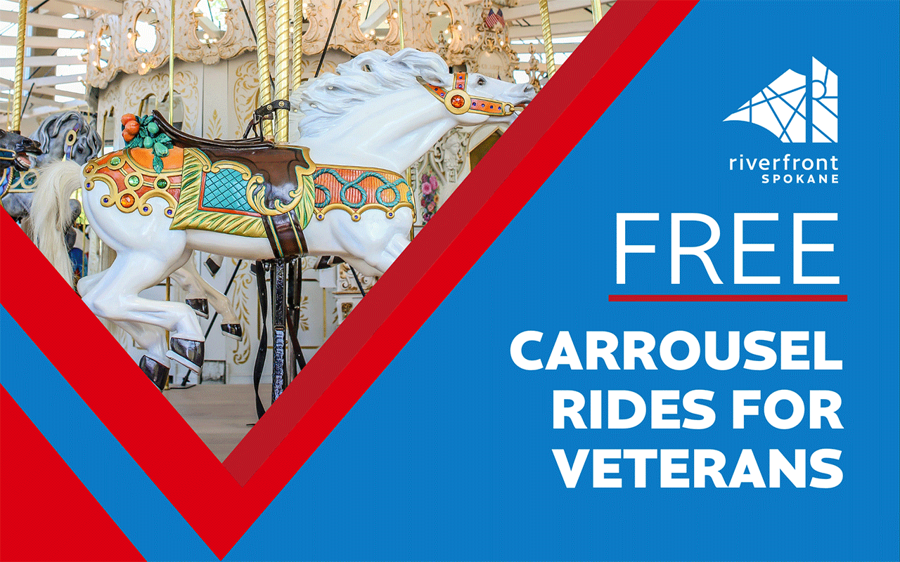 Free Looff Carrousel Rides for Veterans on Veterans Day