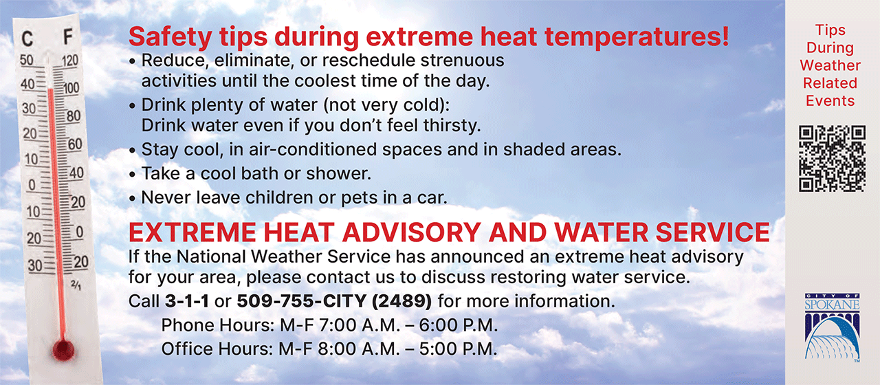 July 2024 Utility Insert - Extreme Heat Advisory and Water Service