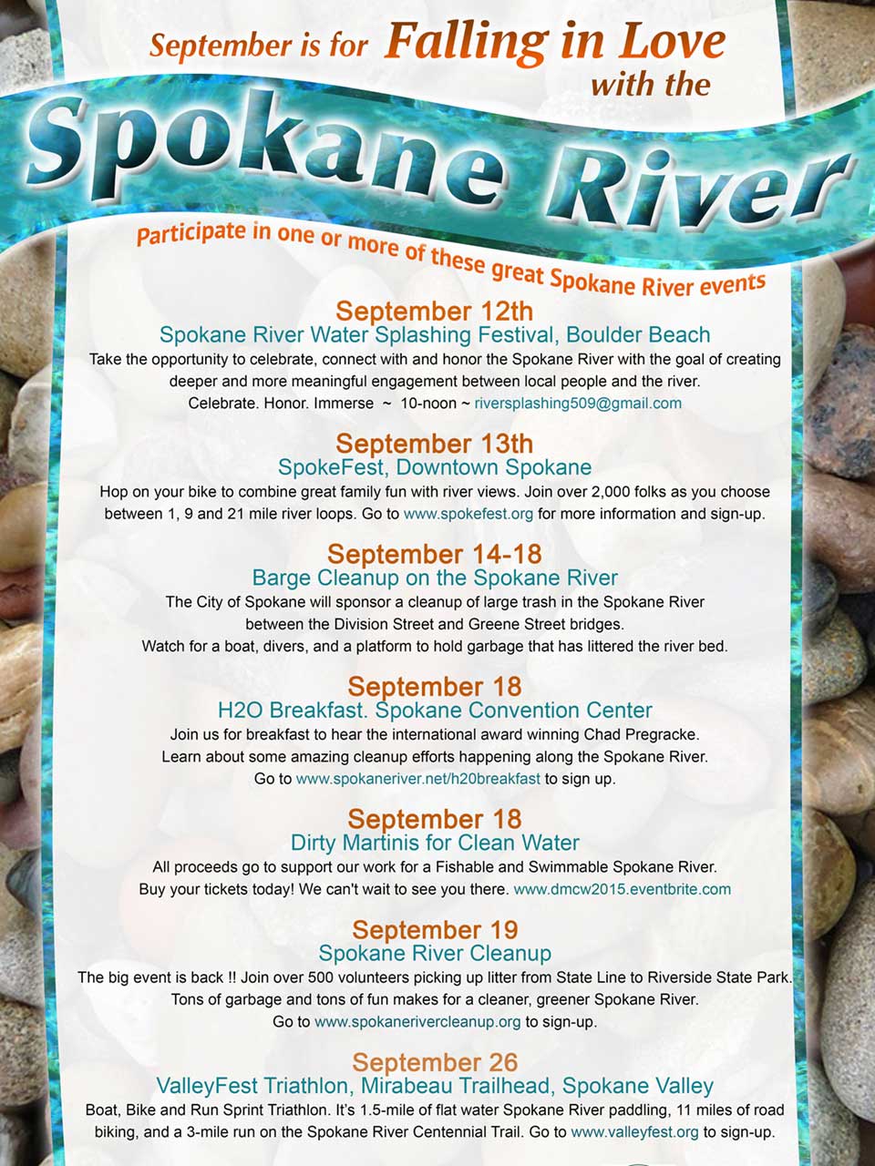 Fall in love with the Spokane River poster