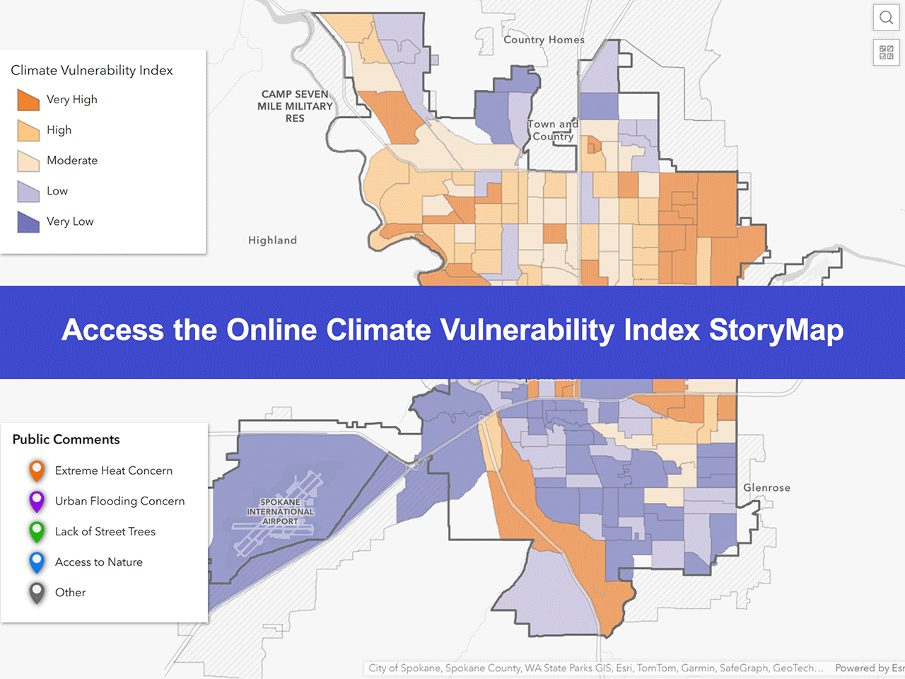 Access the Online Climate Vulnerability Index StoryMap