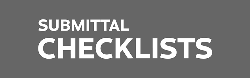 Submittal Checklists
