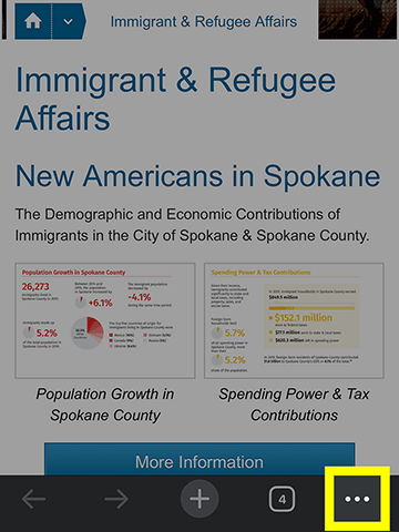 A screenshot of a Google Chrome browser on a mobile device. The settings menu, which looks like three vertical dots, is highlighted.