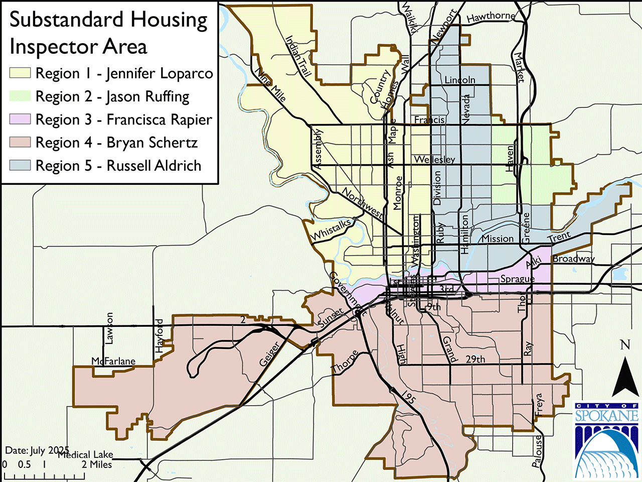 Substandard Housing Inspector Map