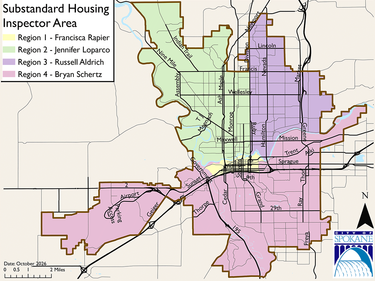 Substandard Housing Inspector Map