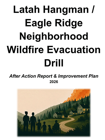 Latah Hangman/Eagle Ridge Neighborhood Wildfire Evacuation Drill Report Cover Page