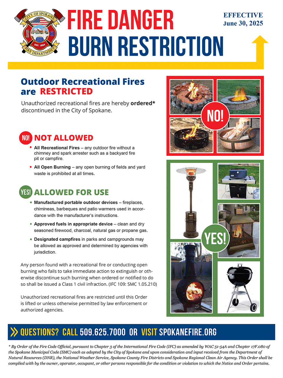 2025 Outdoor Recreational Fire Restrictions