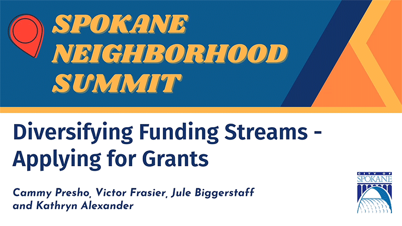 Neighborhood Summit - Diversifying Funding Streams - Applying for Grants