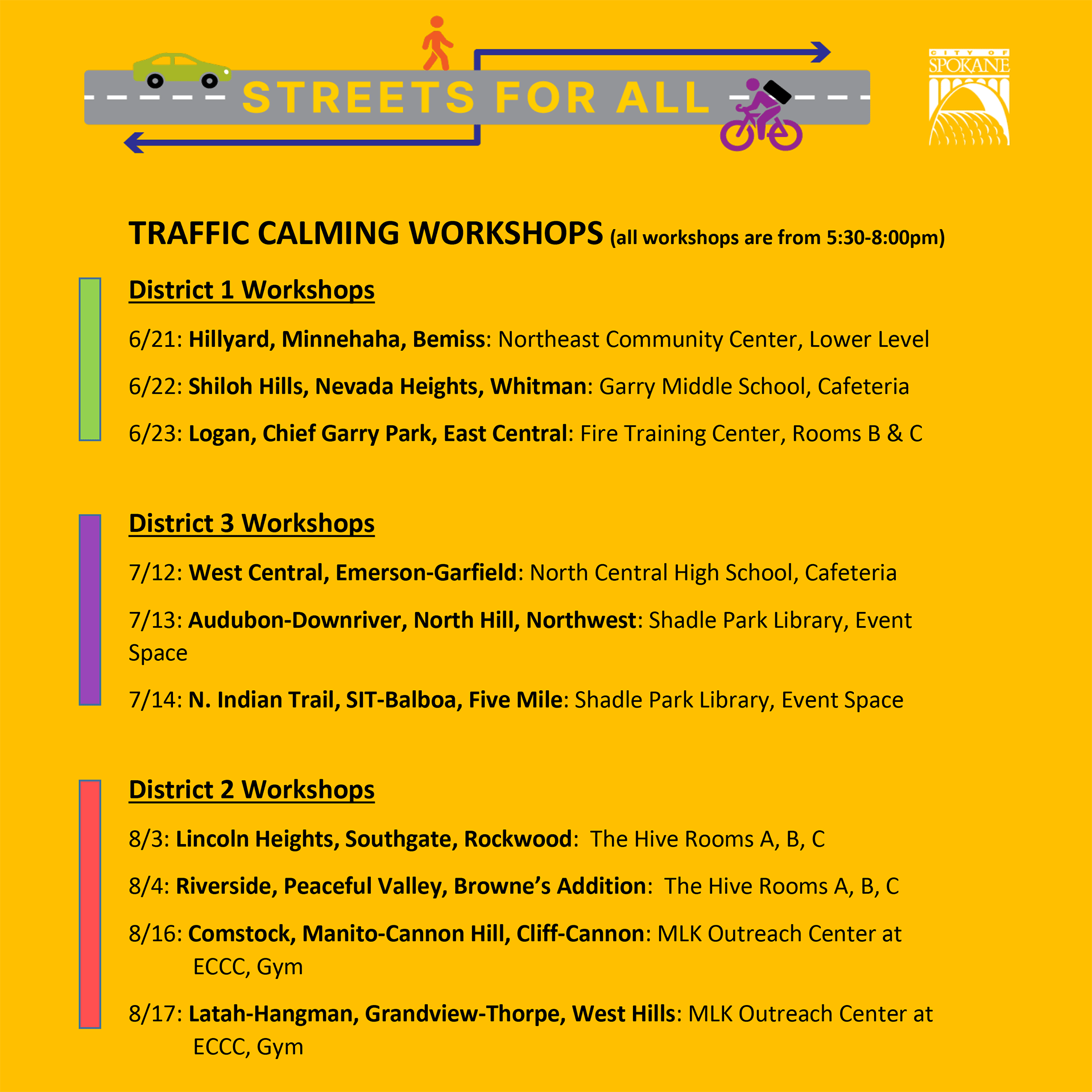 Traffic Calming Upcoming Workshops