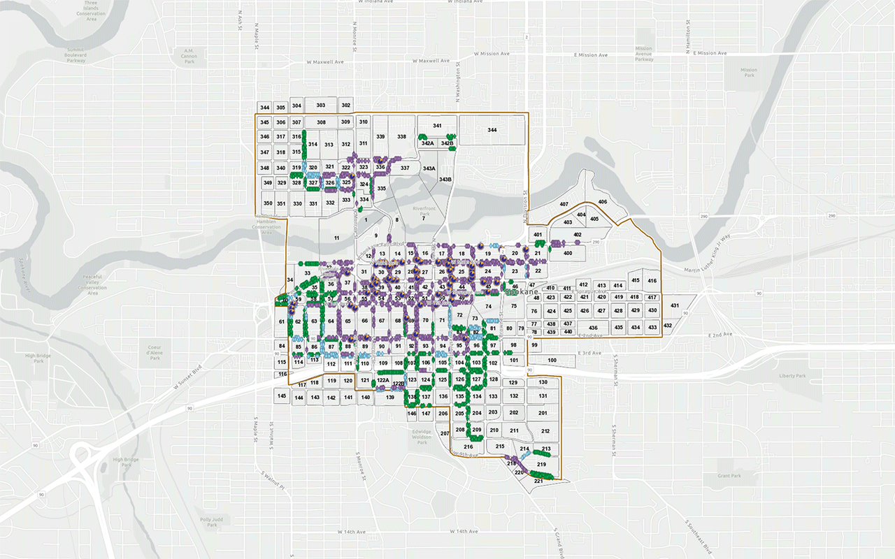 On-street Paid Parking Map