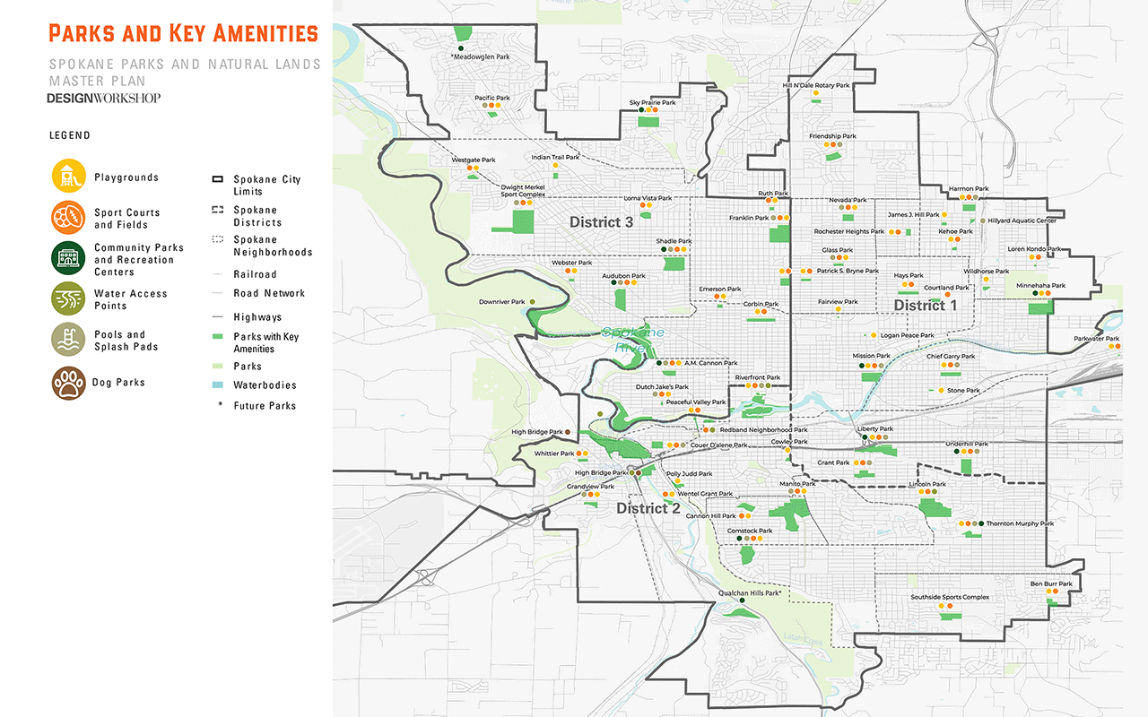 Parks and Key Amenities Map
