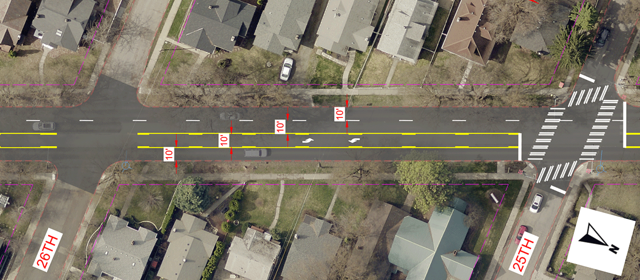 Option 2: Four-Lane Section