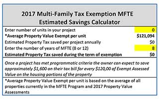 tax exemption multi family construction before calculator