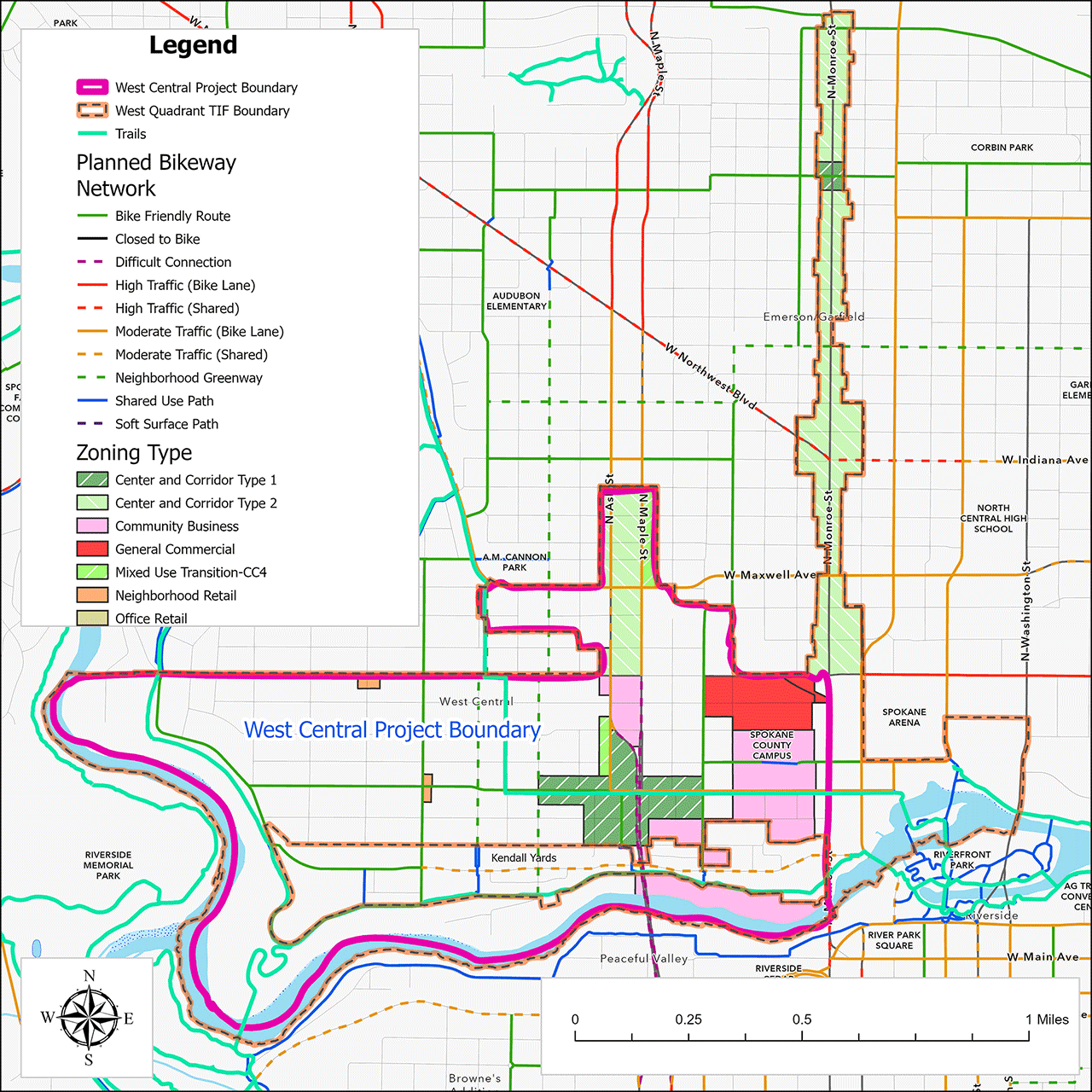 West Central Infrastructure Project Boundary map