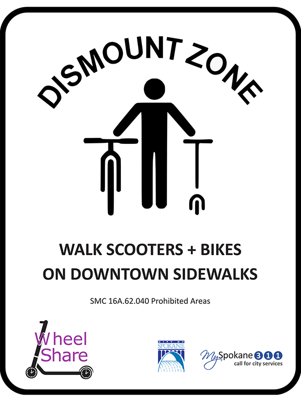 Dismount Zone Sign
