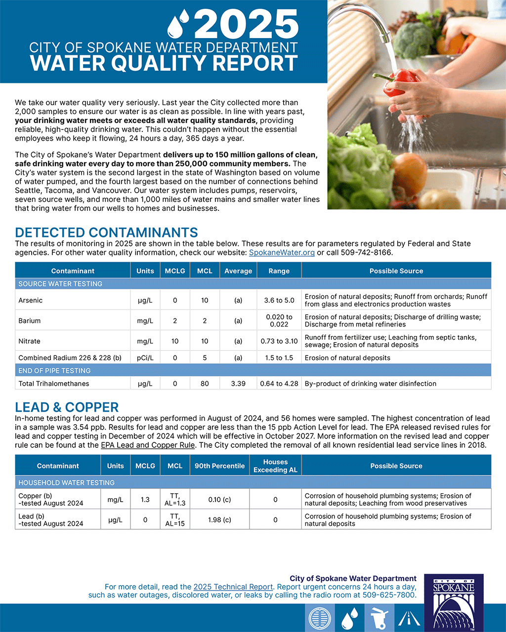 2025 Water Quality Report cover page