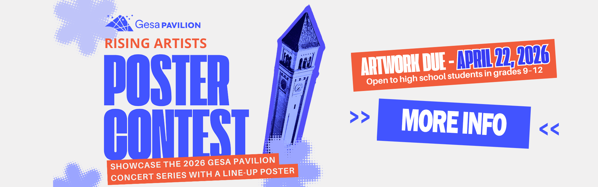 Gesa Pavilion Rising Artists Poster Contest banner