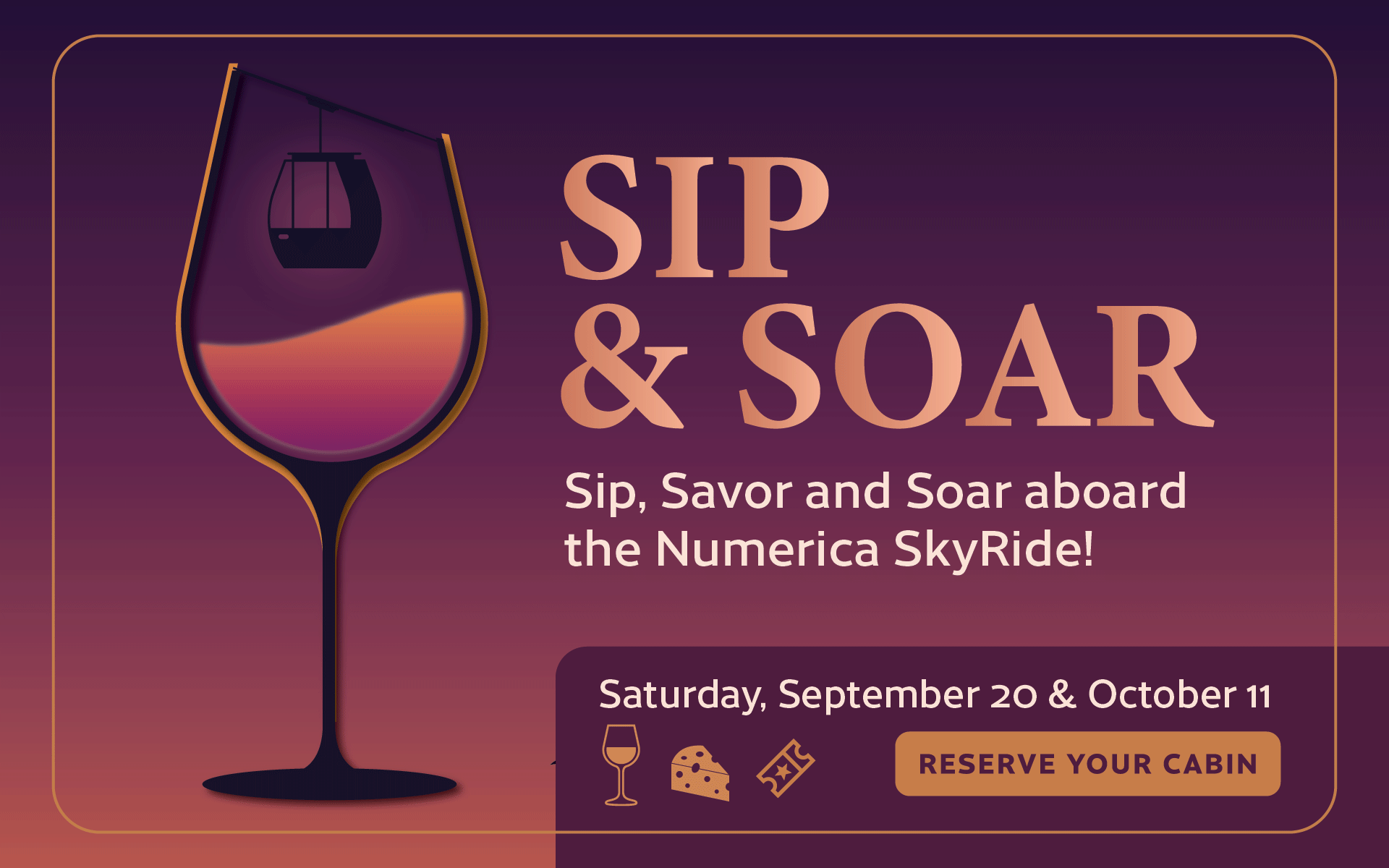 Sip & Soar, Fall 2025 info graphic