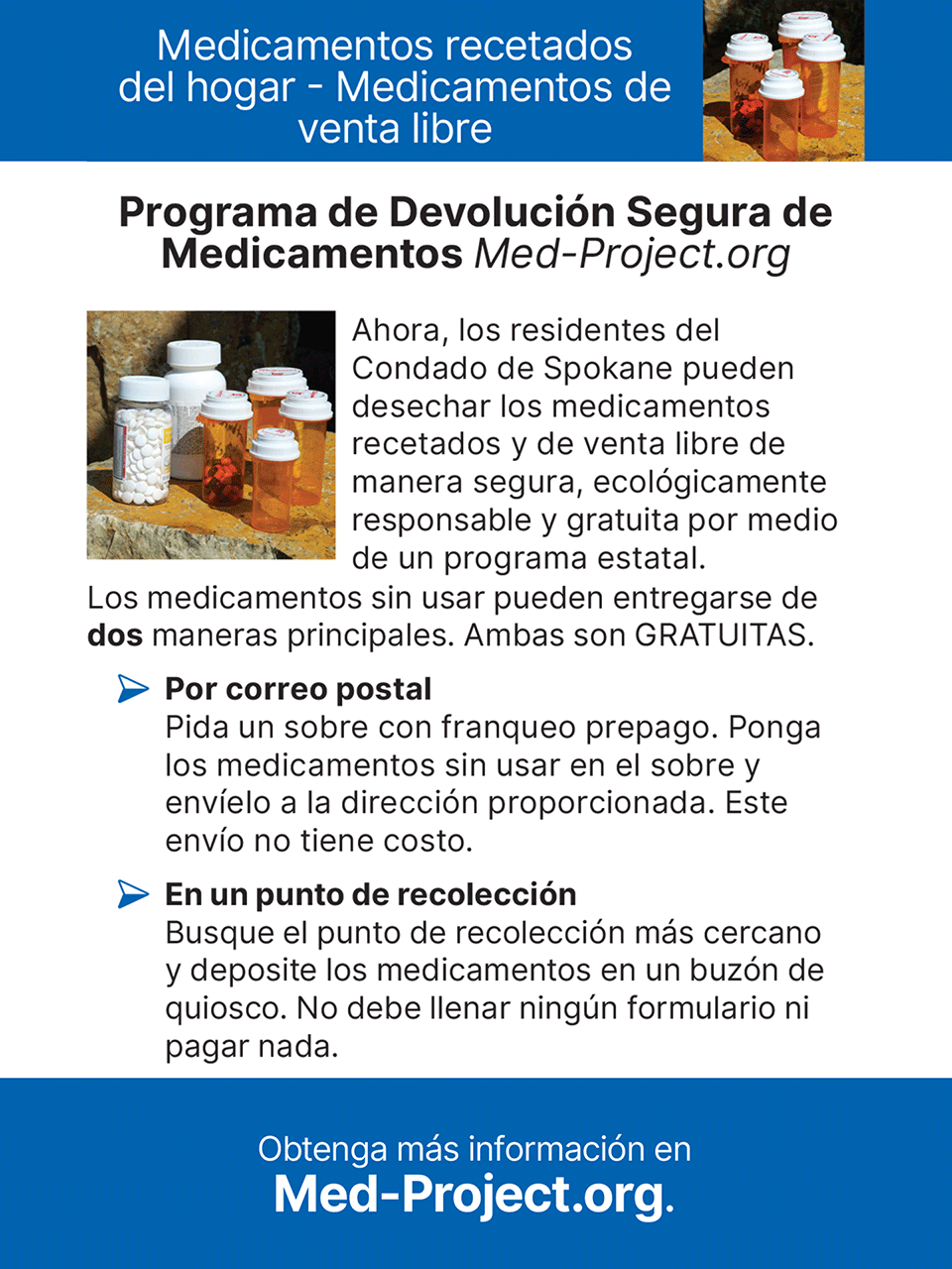 Medication Disposal Handout - Spanish