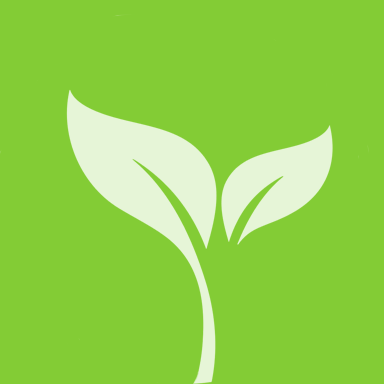 Two Green leaves icon