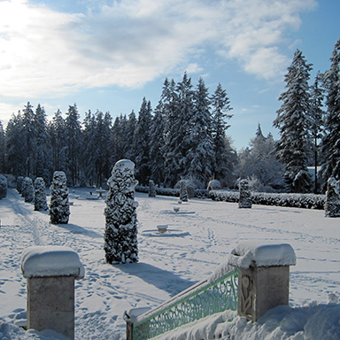 Duncan Garden at Manito Park in the Winter