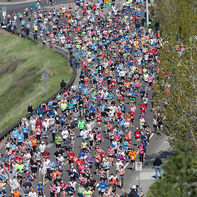 Runners Making Their Way up Doomsday Hill - Bloomsday