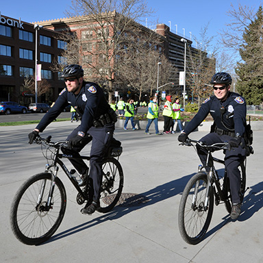  Spokane Police Officers on Bicycles
