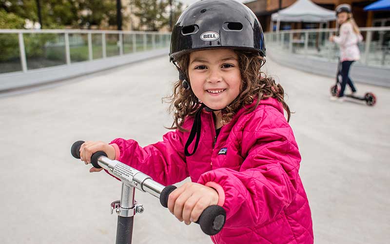 Little Girl on Scooter