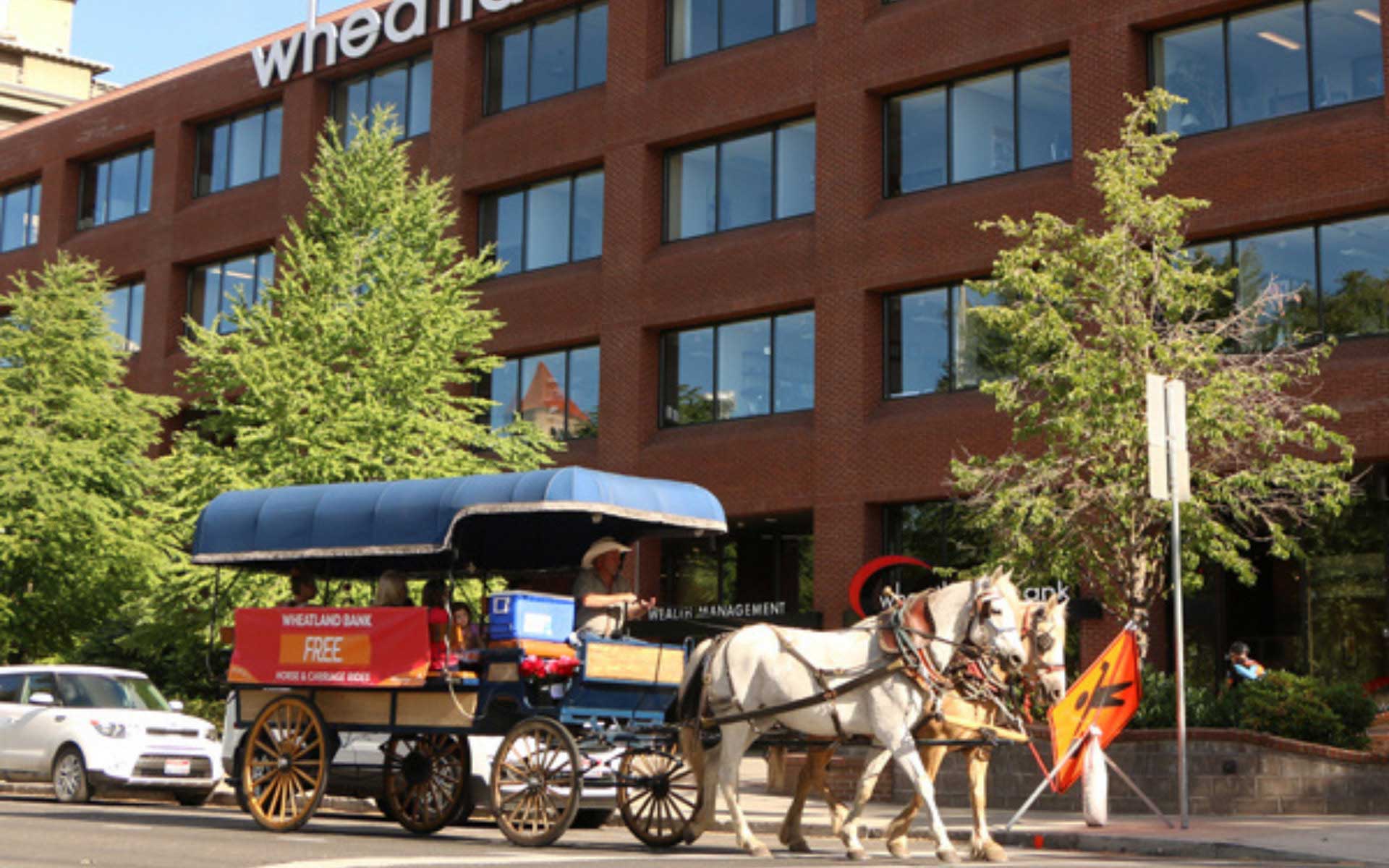 Wheatland Bank Free Horse and Carriage Rides - City of Spokane, Washington 