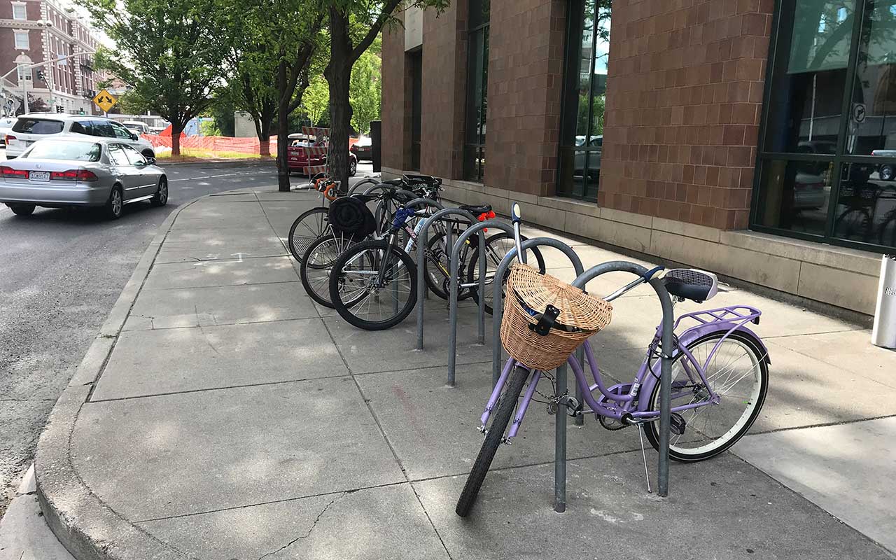 Bikes parked in Bike Rack