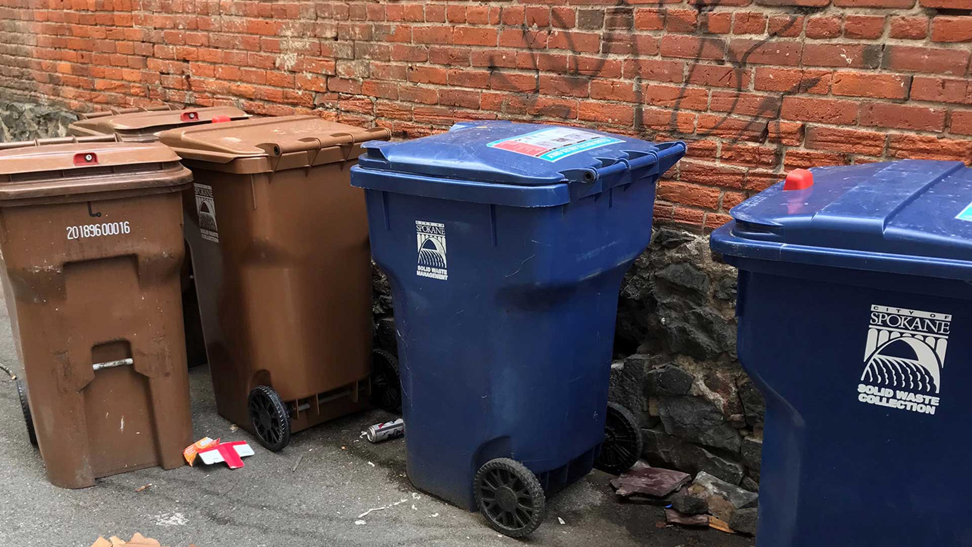Locking Trash Cans 