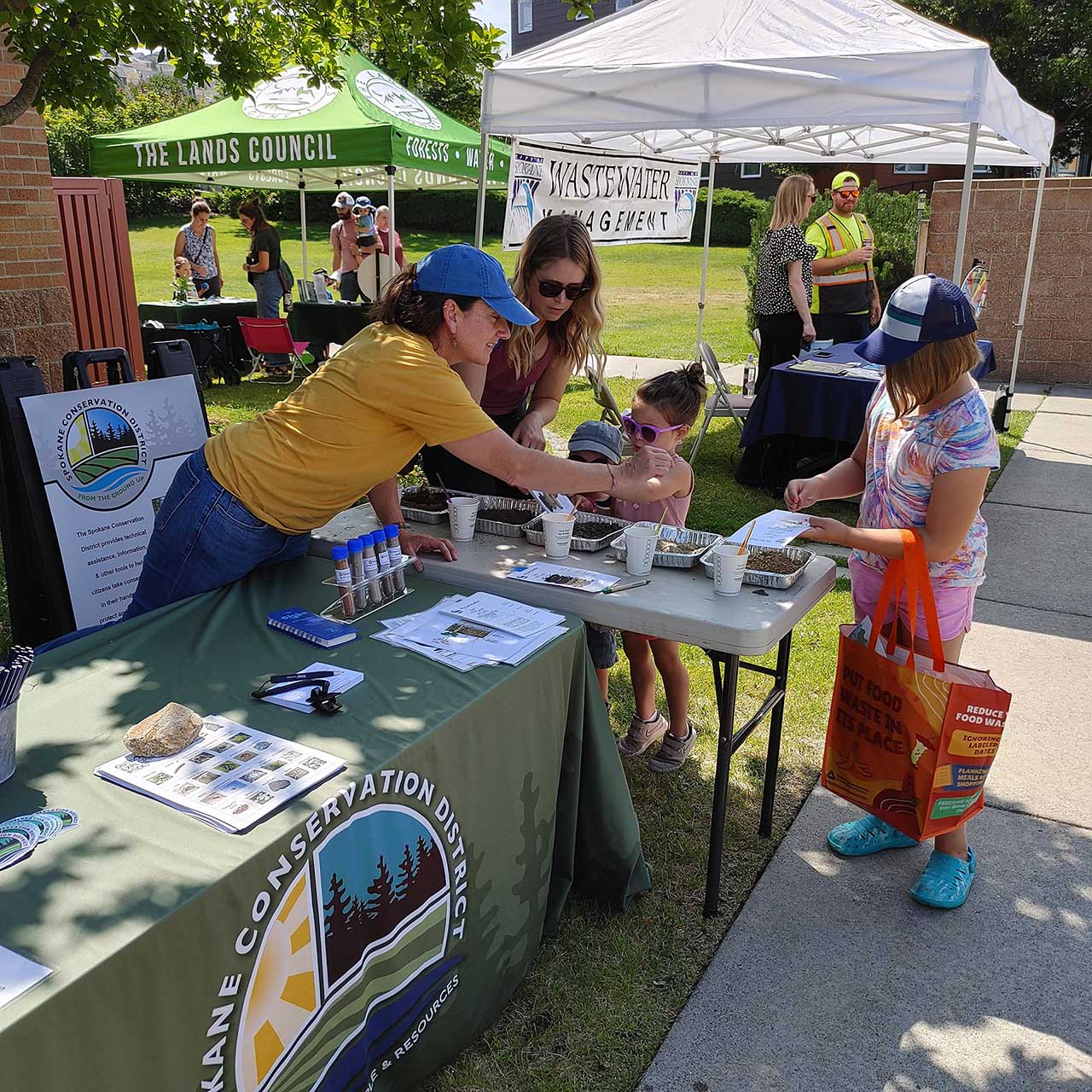 Water Conservation District booth with activity