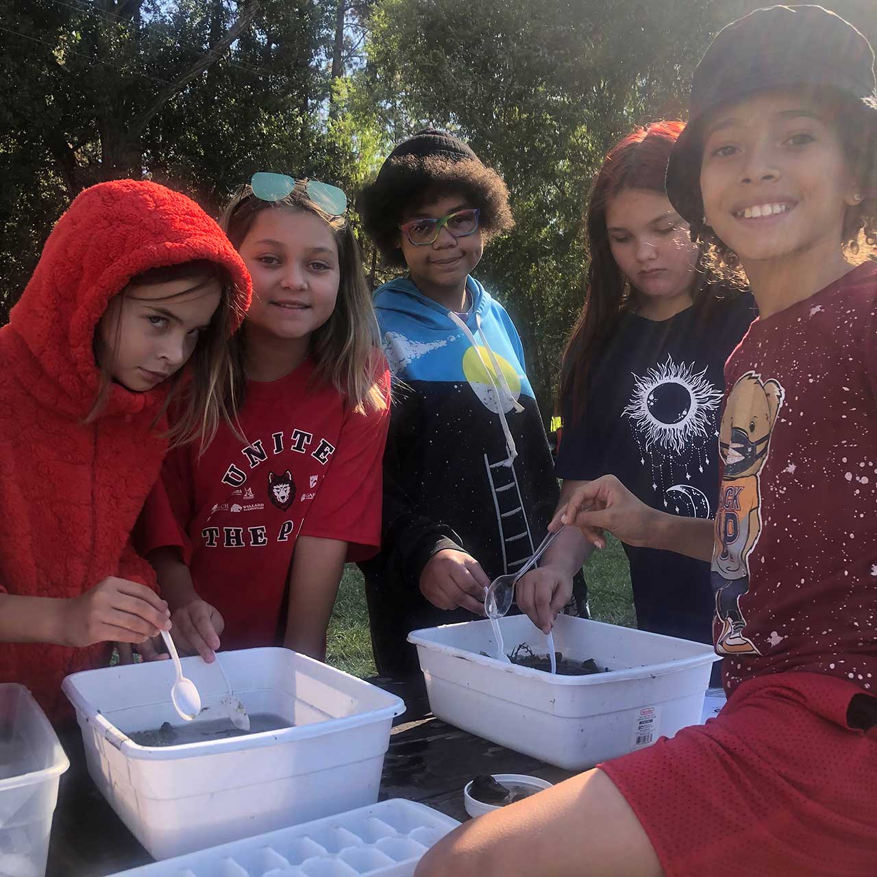 Kids smiling during activity