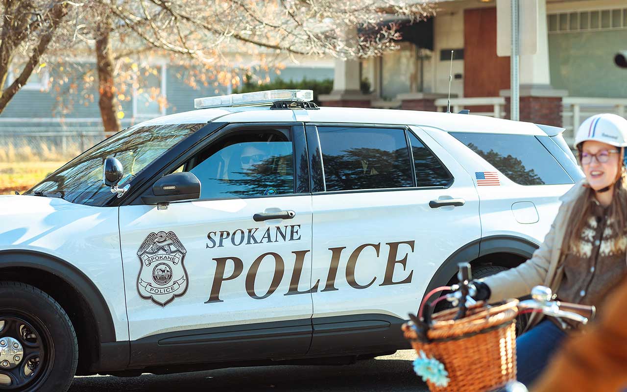 Spokane police vehicle