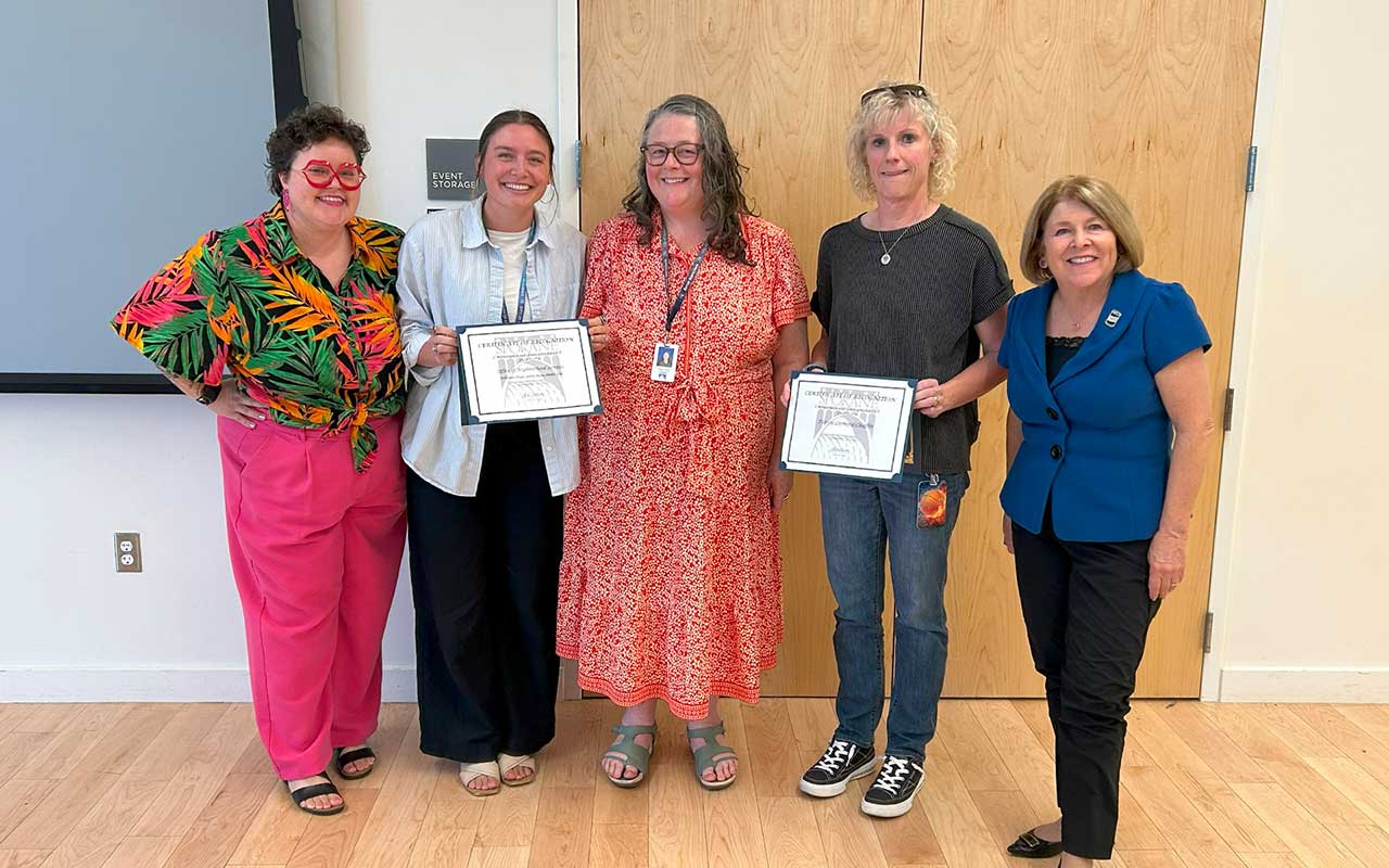 Mayor Lisa Brown with Office of Neighborhood Services and Accounting Department staff, Employees of the Quarter for Quarter 2, 2025