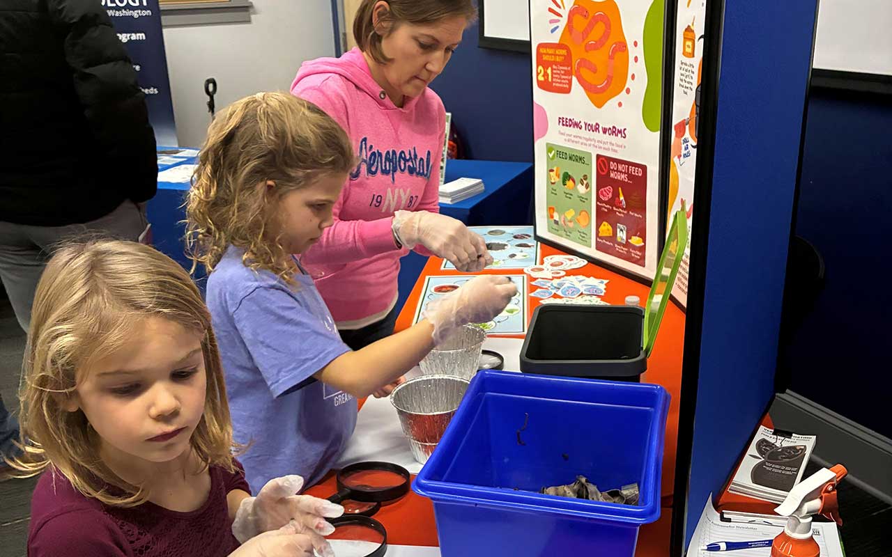 Students participating in the Compost: Nature's Recycling Lesson