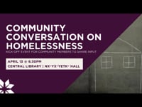 Community Conversation on Homelessness.